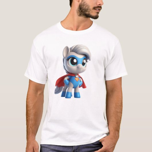 Das maskierte Pony, unerschrockener Held. T-Shirt (Vorderseite)