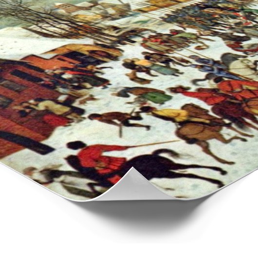 Das Massaker an den Unschuldigen von Bruegel D. Ä. Poster (Ecke)