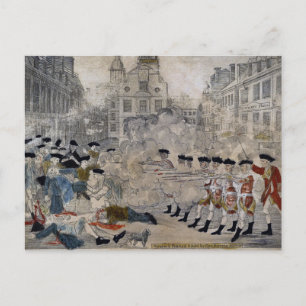 Das Massaker in Boston von Paul Revere 1770 Postkarte