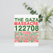 Das Massaker in Gaza Postkarte (Stehend Vorderseite)
