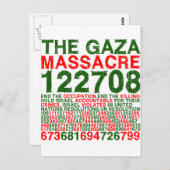 Das Massaker in Gaza Postkarte (Vorne/Hinten)
