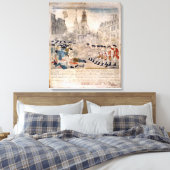 Das Massaker von Boston, Paul Revere King Street Leinwanddruck (Insitu (Schlafzimmer))
