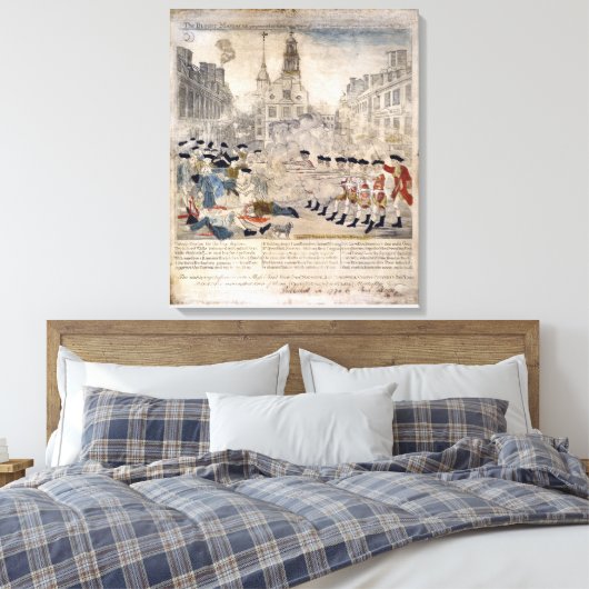 Das Massaker von Boston, Paul Revere King Street Leinwanddruck (Insitu (Schlafzimmer))