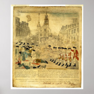 Das Massaker von Paul Revere in Boston Poster