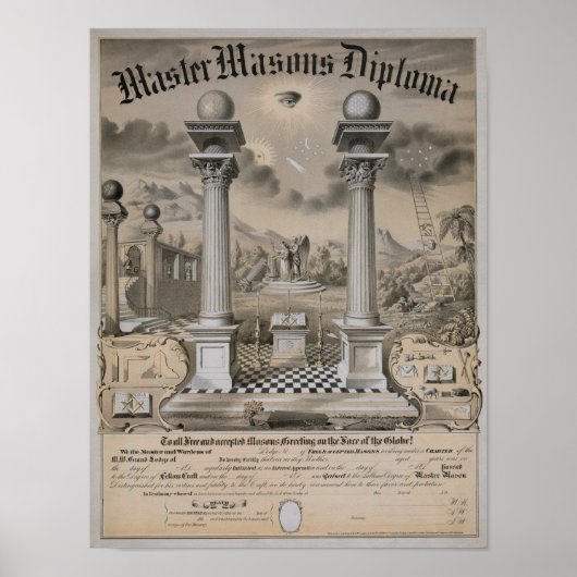 Das Master-Mason-Diplom Poster (Vorne)