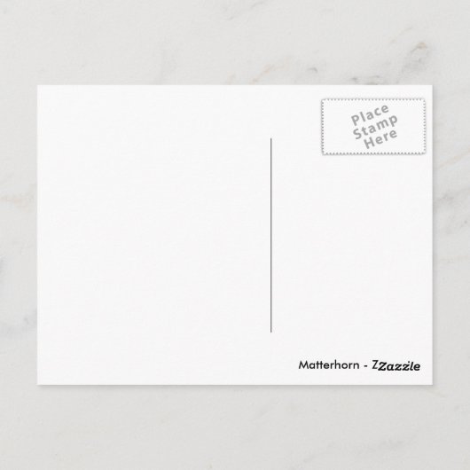 Das Matterhorn Postkarte (Rückseite)