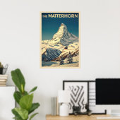 Das Matterhorn V02 Poster (Heimbüro)