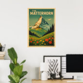 Das Matterhorn V03 Poster (Heimbüro)