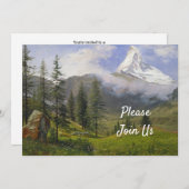 Das Matterhorn zum Geburtstag Einladung (Vorne/Hinten)