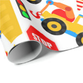 Das MattPackpapier der Bau-Kinder Geschenkpapier (Rolleneckpunkt)