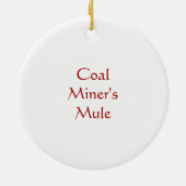 Das Maultier des Kohlen-Bergmannes Keramikornament (Hinten)