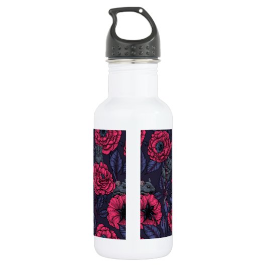 Das Mäuse-Party Edelstahlflasche (Rückseite)