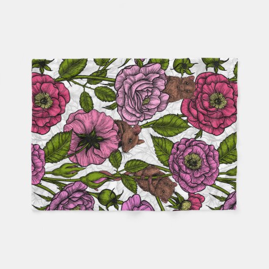 Das Mäuse-Party Fleecedecke (Vorderseite (Horizontal))