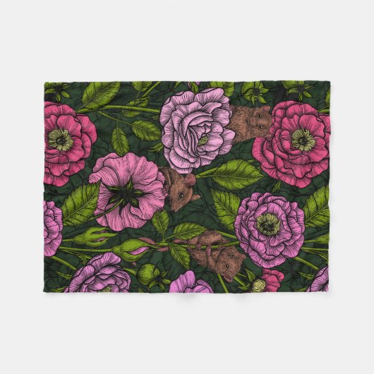 Das Mäuse-Party Fleecedecke (Vorderseite (Horizontal))