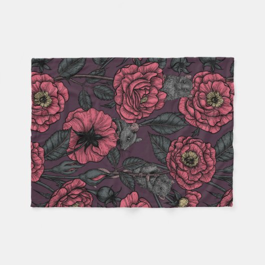 Das Mäuse-Party Fleecedecke (Vorderseite (Horizontal))