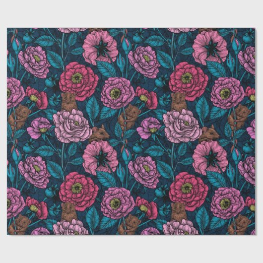 Das Mäuse-Party Geschenkpapier (Flach)