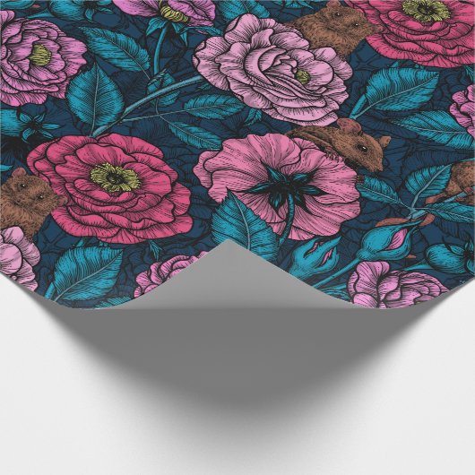 Das Mäuse-Party Geschenkpapier (Ecke)