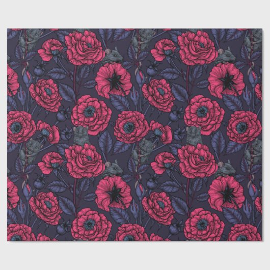 Das Mäuse-Party Geschenkpapier (Flach)