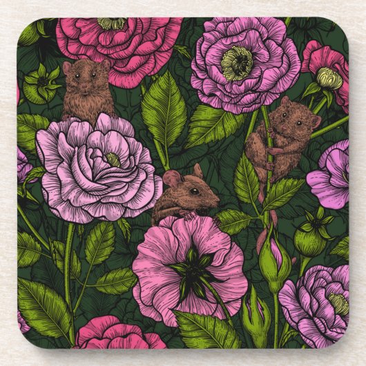 Das Mäuse-Party Getränkeuntersetzer (Vorderseite)