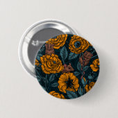 Das Mäuse-Party in Orange und Blau Button (Vorne & Hinten)