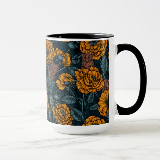 Das Mäuse-Party in Orange und Blau Tasse (Rechts)