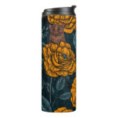 Das Mäuse-Party in Orange und Blau Thermosbecher (Nach links gedreht)