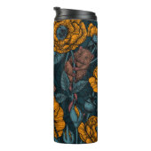 Das Mäuse-Party in Orange und Blau Thermosbecher (Nach rechts gedreht)