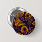 Das Mäuse-Party in Orange und Violett Button (Vorne & Hinten)