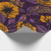 Das Mäuse-Party in Orange und Violett Geschenkpapier (Ecke)