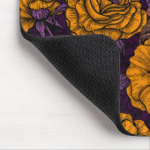 Das Mäuse-Party in Orange und Violett Mousepad (Ecke)