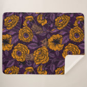 Das Mäuse-Party in Orange und Violett Sherpadecke (Vorderseite (Horizontal))