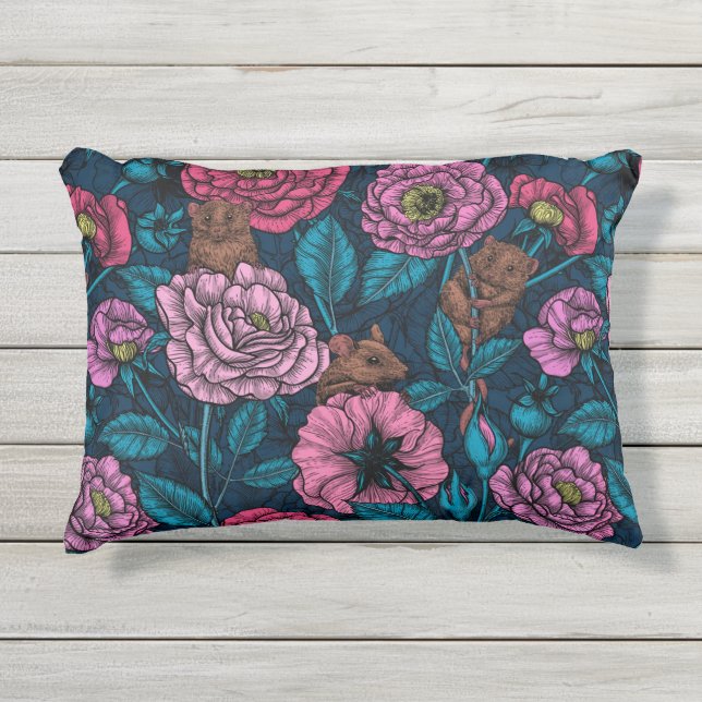 Das Mäuse-Party Kissen Für Draußen (Vorderseite)