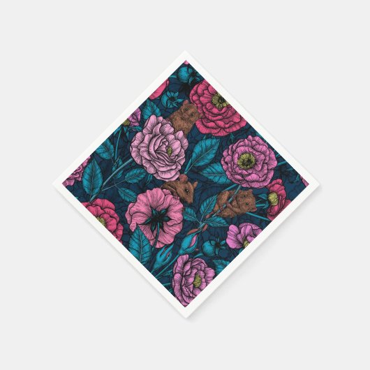 Das Mäuse-Party Serviette (Ecke)