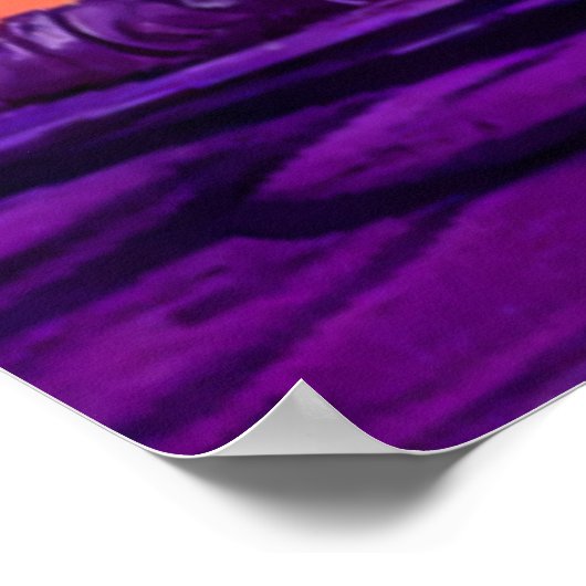 Das Mech im Mondschein | AI Art Poster (Ecke)