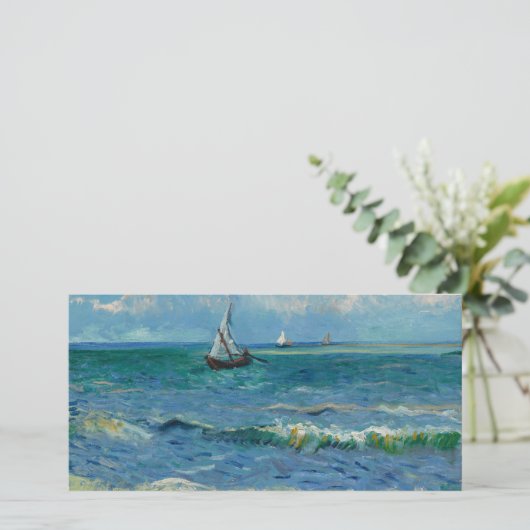 Das Meer am Les Saintes Maries de la Mer | Van Gog Dankeskarte (Stehend Vorderseite)
