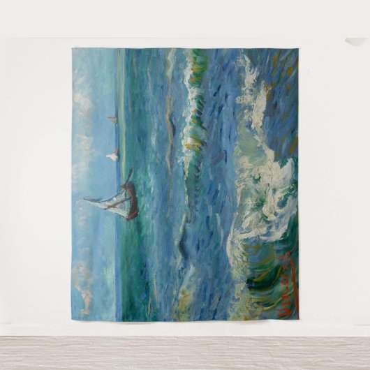 Das Meer am Les Saintes Maries de la Mer | Van Gog Wandteppich (Vorderseite)