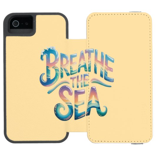 Das Meer atmen Incipio iPhone Geldbeutel-Hülle (Folio Geöffnet)