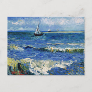 Das Meer bei Saintes Maries de la Mer, Van Gogh Po Postkarte
