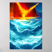 Das Meer brennt | AI Art Poster (Vorne)