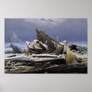 Das Meer des Eises durch Caspar David Friedrich Poster