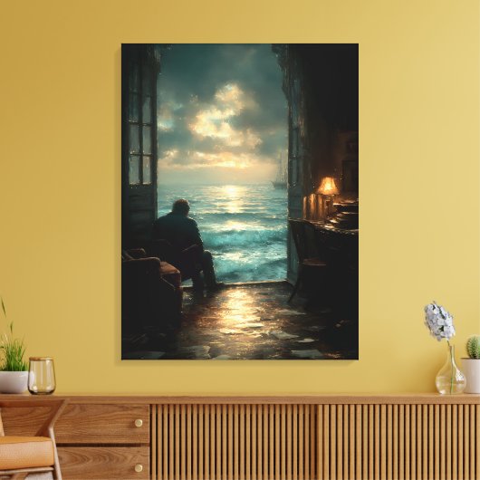 Das Meer hinter seiner Stille Leinwanddruck (Insitu (Wohnzimmer))