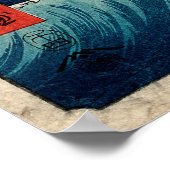 Das Meer in Satta in der Provinz Suruga. Poster (Ecke)