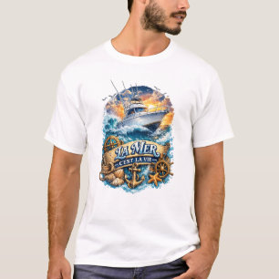 Das Meer ist das Leben – Schiff auf See bei Sonnen T-Shirt