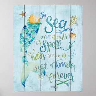 Das Meer ist einmal rau und die Meerjungfrau Poster