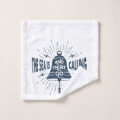 Das Meer nennt nautisch Badhandtuch Set (Waschlappen)