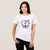 Das Meer ruft Custom Nautical Anker Blau Tri-Blend Shirt (Vorderseite voll)
