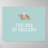 Das Meer ruft | Seashell Personalize Beach Poster (Vorne)