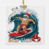 Das Meer-Sonne - Surfen im Santa Keramikornament (Vorderseite)