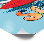 Das Meer-Sonne - Surfen im Santa Poster (Ecke)