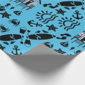Das Meer und der Sand des Meeres Geschenkpapier (Ecke)